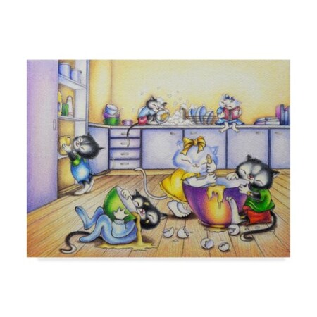 Cindy Wider 'Baking For Mummy' Canvas Art,14x19